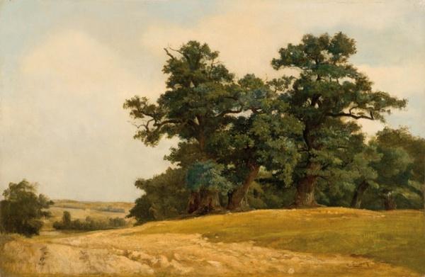 Eugen Ducker Landscape with oaks Sweden oil painting art